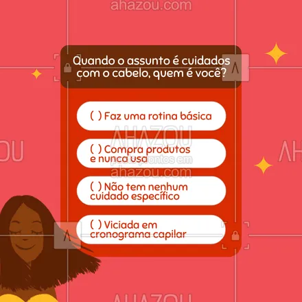 posts, legendas e frases de cabelo para whatsapp, instagram e facebook: E aí, como você cuida do seu cabelo? Sem mentir, conta pra gente aqui nos comentários! 👇🏻✨
#AhazouBeauty #cabeleireiro  #cabeloperfeito  #cabelo  #hair  #hairstyle  #hairstylist  #hidratacao   #salaodebeleza 