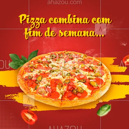 posts, legendas e frases de pizzaria para whatsapp, instagram e facebook: Melhor do que pizza no final de semana, só se ela vier acompanhada de frete grátis mesmo! ??? #Pizza #PIzzaria #ahazoutaste #FreteGratis  #pizzalife #pizzalovers #pizzaria
