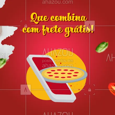 posts, legendas e frases de pizzaria para whatsapp, instagram e facebook: Melhor do que pizza no final de semana, só se ela vier acompanhada de frete grátis mesmo! ??? #Pizza #PIzzaria #ahazoutaste #FreteGratis  #pizzalife #pizzalovers #pizzaria