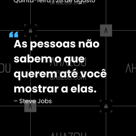 posts, legendas e frases de posts para todos para whatsapp, instagram e facebook: Antecipe necessidades, crie desejos. Inovação é visão. 📱✨ #SteveJobs #InovaçãoCriativa #LiderançaVisionária