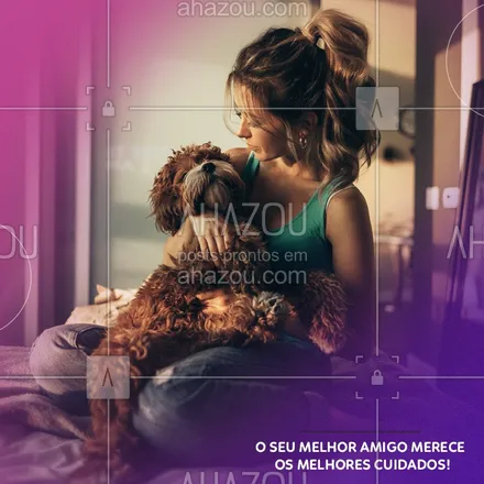 posts, legendas e frases de petshop para whatsapp, instagram e facebook: Na hora de cuidar do seu pet saiba tudo o que eles precisam. Venha nos visitar e saiba melhor os cuidados necessários. #Pet #Ahazou #Petshop