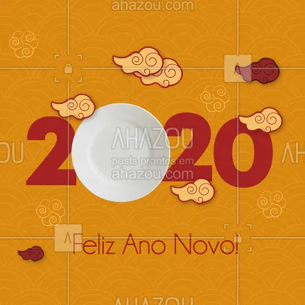 posts, legendas e frases de assuntos variados de gastronomia para whatsapp, instagram e facebook: Que 2020 seja um ano repleto de conquistas, alegrias, paz e sucesso. Obrigado à todos pela parceria nesse ano! #2020 #anonovo #ahazoutaste