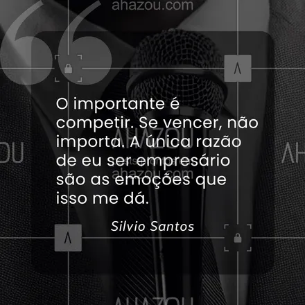 posts, legendas e frases de posts para todos para whatsapp, instagram e facebook: O verdadeiro prêmio está nas emoções que a jornada nos proporciona. 

Competir é o que nos faz crescer, e vencer é apenas um bônus. 🚀

#frases #inspiração#ahazou #frasesmotivacionais #motivacionais #SilvioSantos 