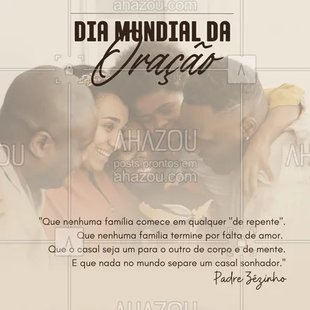 posts, legendas e frases de igrejas & espiritualidade cristã para whatsapp, instagram e facebook: Neste Dia Mundial da Oração🙏, vamos lembrar de orar pelas famílias em toda sua diversidade. Pois onde há amor, é possível haver uma família.❤️ 🧡💛💚💙💜#AhazouFé #DiaMundialDaOracao #oracao #chicoxavier  #fé  #Cristo  #Deus  #fécristã  #féemDeus  #oração  #orações #familia 