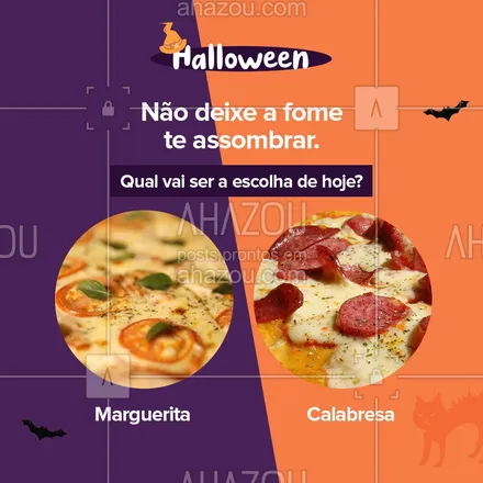 posts, legendas e frases de pizzaria para whatsapp, instagram e facebook: Pizza é bom em todas as ocasiões. E na noite de Halloween não poderia ser diferente.
Deixe nos comentários qual pizza vai espantar sua fome hoje.
#ahazoutaste #diadasbruxas #halloween  #pizzaria  #pizzalovers  #pizzalife  #pizza 