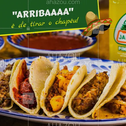 posts, legendas e frases de cozinha mexicana para whatsapp, instagram e facebook: Venha aproveitar conosco o melhor da culinária mexicana. Deliciosos tacos mexicanos, por um preço acessível e que você pode pedir também via aplicativo, aproveite! ?

#TACOSMEXICANOS #DETIRAROCHAPÉU #COMIDAMEXICANA #DELIVERY #INSTAFOOD #AHAZOUTASTE