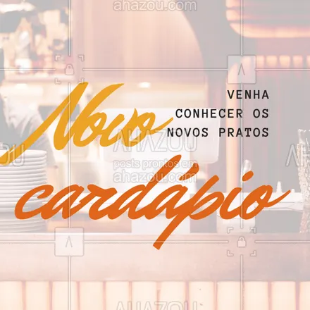 posts, legendas e frases de à la carte & self service para whatsapp, instagram e facebook: Venha conferir! #novocardápio #ahazou #restaurante