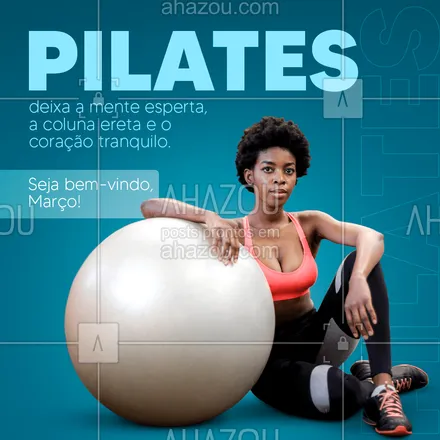 posts, legendas e frases de pilates para whatsapp, instagram e facebook: A vida muda para melhor quando você começa a fazer pilates. #AhazouSaude #pilatesbody #pilates #fitness #workout #pilateslovers #AhazouSaude 