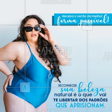 posts, legendas e frases de assuntos gerais de beleza & estética para whatsapp, instagram e facebook: Coração leve para aproveitar a maravilha que é o verão.
E nós já estamos aqui, prontos para te receber e cuidar de você para que você possa aproveitar bem o sol.
#AhazouBeauty #beauty #beleza #estetica #AhazouBeauty
