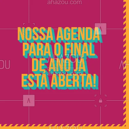 posts, legendas e frases de posts para todos para whatsapp, instagram e facebook: Isso não é um teste, repetindo, não é um teste 📢🚨 Corre pra garantir sua reserva! #ahazou #finaldeano #agenda #comunicado #reserva #agendaaberta #anuncio