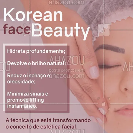 posts, legendas e frases de estética facial para whatsapp, instagram e facebook: Estamos lançando mais um tratamento incrível! 
A massagem facial Coreana gera resultado na primeira sessão, venha conhecer os segredos das orientais e ganhar uma pele renovada!
 #coreana #massagemcoreana #koreanfacebeauty #ahazou #massagem #massagemfacial
#estetica #esteticafacial #braziliangal #koreangirl #koreanrotine #kbeauty #tendencia