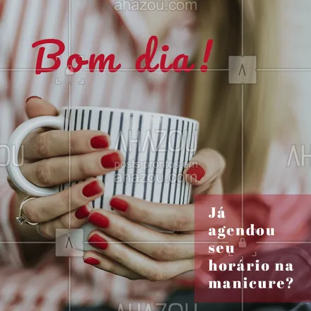 posts, legendas e frases de manicure & pedicure para whatsapp, instagram e facebook: Esse é seu lembrete! Que tal agendar agora? ? #manicure #ahazoumanicure #Unha #Unhas