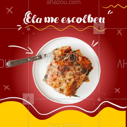 posts, legendas e frases de cozinha italiana para whatsapp, instagram e facebook: Não foi eu que pedi lasanha, foi ela que me escolheu. ? #ahazoutaste #lasanha  #cozinhaitaliana