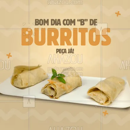 posts, legendas e frases de cozinha mexicana para whatsapp, instagram e facebook: Para deixar essa noite ainda melhor, só pedindo aqueles burritos que você gosta! ?? 
#Burritos #ComidaMexicana #ahazoutaste  #vivamexico #cozinhamexicana