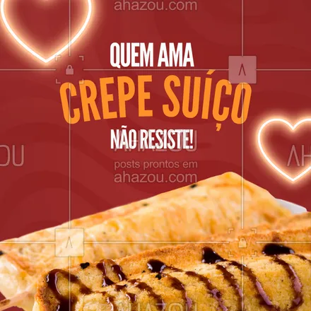 posts, legendas e frases de  para whatsapp, instagram e facebook: Se você também não resiste a um crepe suíço bem feito, recheado e crocante, esse post é pra você!
Chega mais, temos os melhores sabores te esperando 🔥
Entrega rápida e feita com amor!
#crepesuico #crepelovers #deliciadeverdade #paixaonopalito #vemprocrepe