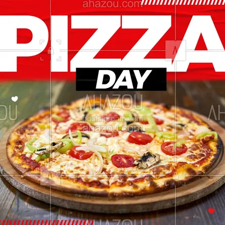 posts, legendas e frases de pizzaria para whatsapp, instagram e facebook: E hoje também é dia de pizza, por isso confira e escolha nossas maravilhosas pizzas! Ligue e faça seu pedido #Pizza #Ahazou #Pizzaria #Delivery 