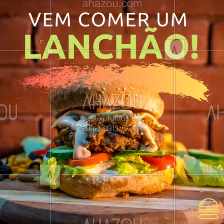 posts, legendas e frases de hamburguer para whatsapp, instagram e facebook: Lanche gostoso é aqui! #lanches #ahazou #gastro