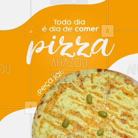 posts, legendas e frases de pizzaria para whatsapp, instagram e facebook: Não importa o dia, a hora e o lugar, pizza é sempre bem-vinda. 🍕 #ahazoutaste #pizza #pizzalife #pizzalovers #pizzaria #delivery #entregadepizza #pizzacomafamilia