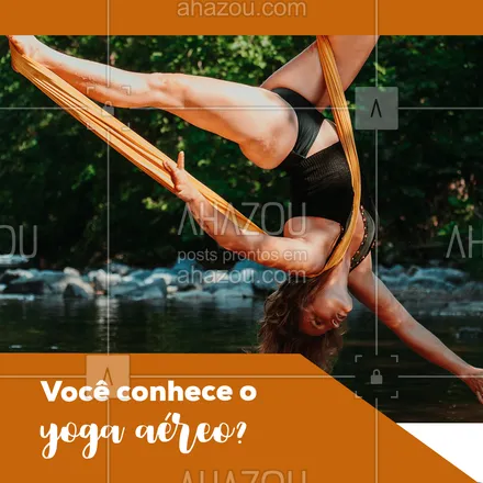 posts, legendas e frases de yoga para whatsapp, instagram e facebook: O yoga aéreo é feito a partir de tecidos presos no teto, tendo como objetivo fornecer suporte através do seu fluxo de yoga, agindo na melhora da flexibilidade e amplitude de movimento. #AhazouSaude #meditation  #namaste  #yoga  #yogainspiration  #yogalife 