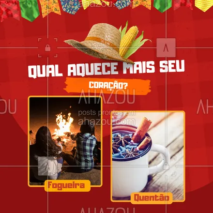 posts, legendas e frases de posts para todos para whatsapp, instagram e facebook: 🔥 Comenta com emoji:
🔥 = fogueira
🍷 = quentão
#festajunina #enquetequente #arraiádivertido
