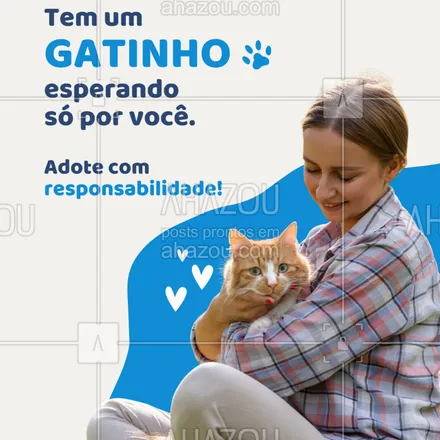 posts, legendas e frases de pets para whatsapp, instagram e facebook: Amor verdadeiro não se compra… se adota! 🐾
Nossos gatinhos estão prontos pra receber (e dar!) muito carinho. Que tal ser o novo tutor de um deles? #amigofiel #adoçãogatos #mudeumavida #gatosdoamor #gatinhocarente