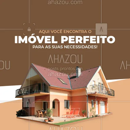 posts, legendas e frases de imobiliárias, corretores & construtoras para whatsapp, instagram e facebook: Seja qual for o tipo de imóvel que você está procurando, nós temos! Entre em contato com nossos corretores, converse sobre suas expectativas e realize já o seu sonho. #AhazouConstrutora, #AhazouImobiliaria   #construturacivil   #consultoriadeimoveis   #corretordeimoveis  #apartamento  #casa  #construcaocivil   #financiamento  #mercadoimobiliario 