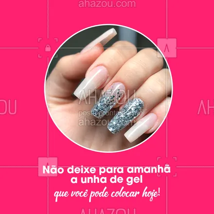 posts, legendas e frases de manicure & pedicure para whatsapp, instagram e facebook: Marque seu horário e venha se sentir bem! #AhazouBeauty #beleza #unhas #nailart #manicure