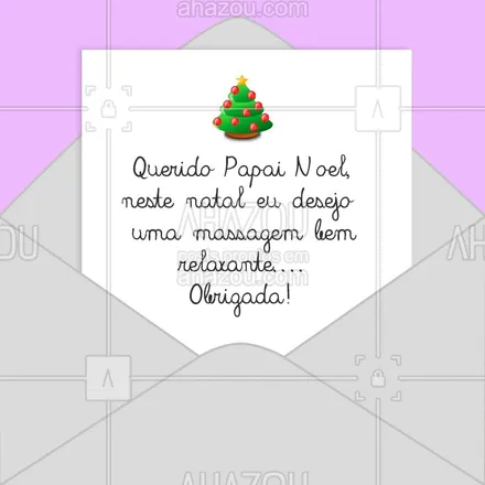 posts, legendas e frases de massoterapia para whatsapp, instagram e facebook: O Papai Noel me encaminhou sua cartinha, vamos agendar seu horário e realizar seu desejo? ✉?
#massagem  #ahazou #natal