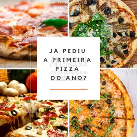 posts, legendas e frases de pizzaria, assuntos variados de gastronomia para whatsapp, instagram e facebook: Peça já a sua! ? #pizza #pizzaria #ahazou #delivery #delicia

