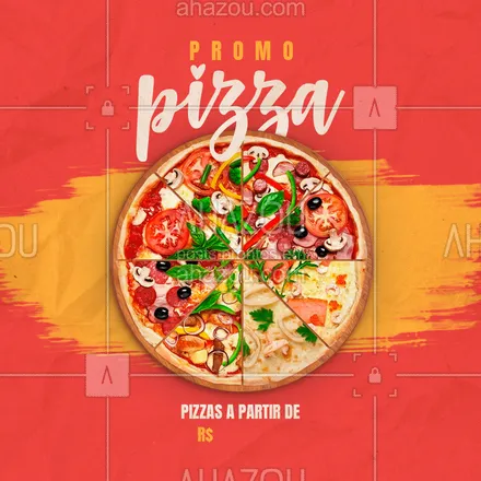 posts, legendas e frases de pizzaria para whatsapp, instagram e facebook: Aqui a semana vai ser de promoções! Pizzas a partir de R$ [INSERIR VALOR]. Faça seu pedido pelo fone ?(XX) (XXXX-XXXX) ?? 
#ahazoutaste  #pizzaria #pizza #pizzalife #pizzalovers