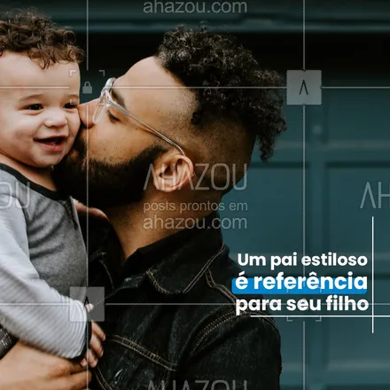 posts, legendas e frases de barbearia para whatsapp, instagram e facebook: Todo pai é o grande herói de seu filho, seja esse herói com estilo para seu filho, ele sempre o terá como referência. ? #AhazouBeauty  #barbeirosbrasil #barbearia #barbeiro #barber #barberShop