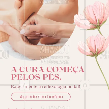 posts, legendas e frases de para whatsapp, instagram e facebook: Estimular os pontos reflexos dos pés pode aliviar dores, melhorar a circulação e trazer mais equilíbrio ao seu dia a dia.
Marque sua sessão e sinta a diferença!
#reflexologia #reflexologiapodal #saudenatural #cuidadointegral #relaxamento #vidasaudavel #bemestar