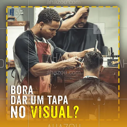 posts, legendas e frases de barbearia para whatsapp, instagram e facebook: Ta com a juba desajeitada? Vem que a gente da um trato! #ahazou #barber #barbearia