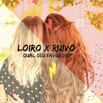 posts, legendas e frases de cabelo para whatsapp, instagram e facebook: Conta pra gente qual o seu favorito! #ruivo #loiro #ahazou #cabelos #hair