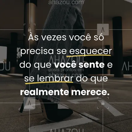 posts, legendas e frases de posts para todos para whatsapp, instagram e facebook: Sentimentos confusos? Melhor lembrar o que você merece e deixar o resto pra lá. 🧠
#ahazou #autoestimaemdia #segueemfrente #frases #indiretas 