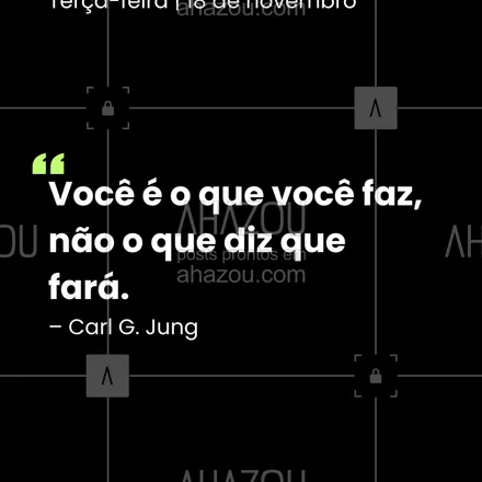 posts, legendas e frases de para whatsapp, instagram e facebook: Menos conversa, mais ação. Suas ações, e não suas intenções, definem seu caráter e seu destino. Comece a fazer. 🛠️ #Ação #FazerAcontecer #CarlJung #Caráter #Consistência