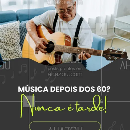 posts, legendas e frases de música & instrumentos para whatsapp, instagram e facebook: Turmas especiais para a melhor idade! Aprenda música em um ambiente acolhedor e no seu ritmo.
❤️ 1ª aula gratuita!
#MúsicaNaMelhorIdade #AulasParaAdultos #NuncaÉTarde
