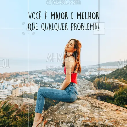 posts, legendas e frases de assuntos gerais de beleza & estética para whatsapp, instagram e facebook: Você consegue superar qualquer problema! Acredite nisso!
#problema #ahazou #frase