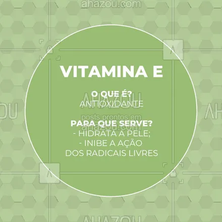 posts, legendas e frases de estética facial para whatsapp, instagram e facebook: Você tem produtos que tenham vitamina E incluídos na sua rotina de cuidados? Comenta aqui embaixo! #esteticafacial #ahazou #peleperfeita #vitaminae