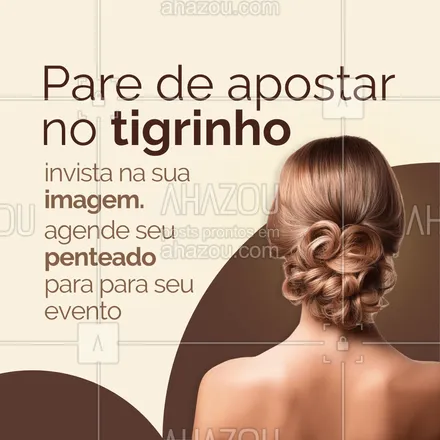 posts, legendas e frases de cabelo para whatsapp, instagram e facebook: Seja o destaque do seu evento com o penteado perfeito ✨.

Deixe o jogo do tigrinho de lado e venha apostar na sua imagem e autoestima. Agende já o seu horário.  

#AhazouBeauty #cabelo #cabeleireiro #hair #penteado #salaodebeleza #tendência #penteadodefesta