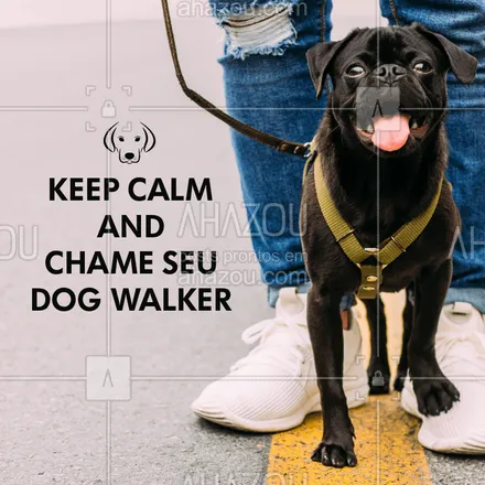 posts, legendas e frases de dog walker & petsitter para whatsapp, instagram e facebook: Sem tempo pra andar com seu amigo? Pode me chamar! ? #dogwalker #ahazoupet #cachorro
