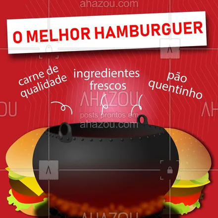 posts, legendas e frases de hamburguer para whatsapp, instagram e facebook: A melhor combinação pra criar o burguer perfeito! ?  #hamburguer #ahazoutaste #burger 