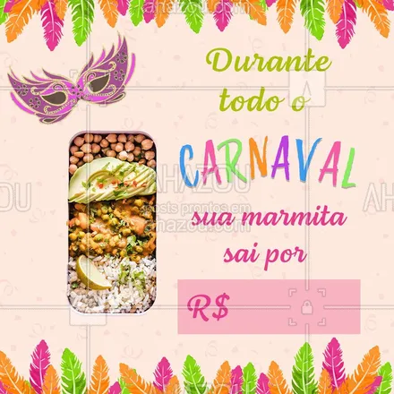 posts, legendas e frases de marmitas para whatsapp, instagram e facebook: ???Porque pra aguentar a maratona, tem que dar aquela forrada no estômago.  ? #gastronomia #marmita #ahazoutaste #promocao #carnaval2020