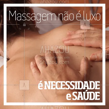 posts, legendas e frases de massoterapia para whatsapp, instagram e facebook: Já cuidou da sua saúde hoje? #massagem #ahazou #massoterapia