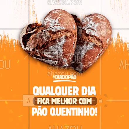 posts, legendas e frases de padaria, cafés para whatsapp, instagram e facebook: Aproveite o dia do pão para comprar seus pães favoritos! 🤗🥖
#diadopão #pão #ahazoutaste  #padaria  #pãoquentinho  #padariaartesanal  #bakery 