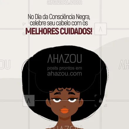 posts, legendas e frases de cabelo para whatsapp, instagram e facebook: O seu afro merece muito cuidado e respeito, por isso, vá em quem sabe cuidar bem dele! 🖤
#diadaconsciencianegra #cabelocrespo #afro #AhazouBeauty #cabeleireiro  #cabelo  #cabeloperfeito 