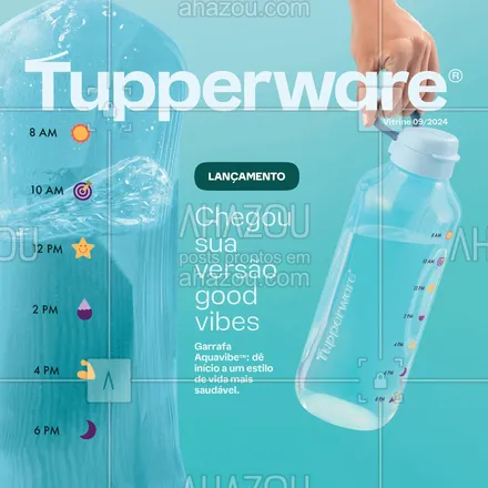 posts, legendas e frases de tupperware para whatsapp, instagram e facebook: Mantenha sua hidratação com estilo. Garanta a sua AquaVibe.
#ahazourevenda, #ahazoutupperware