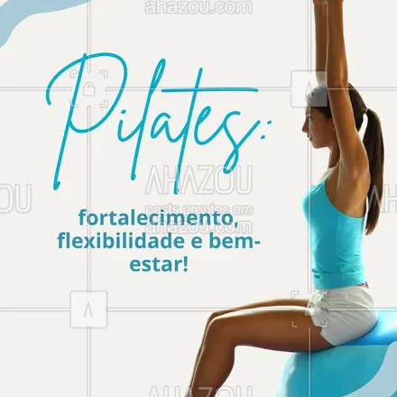 posts, legendas e frases de  para whatsapp, instagram e facebook: Quer melhorar a postura, fortalecer os músculos e ganhar mais flexibilidade? O pilates é a solução perfeita para cuidar do corpo e da mente. Agende sua aula experimental e sinta a diferença! 🌱
#Pilates #BemEstar #Saúde #AgendeJá