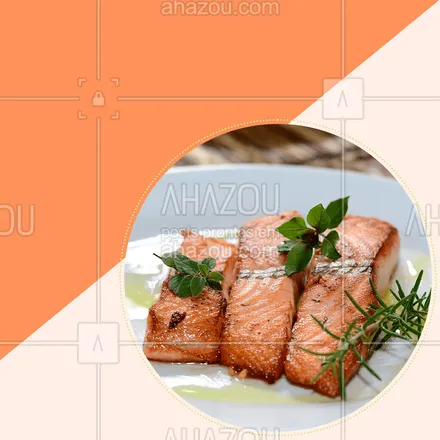 posts, legendas e frases de peixes & frutos do mar para whatsapp, instagram e facebook: Agora já sabe: é sexta-feita? Então é hora de pedir um salmão. #ahazoutaste #salmão #peixes #editaveisahz #ahazoutaste 