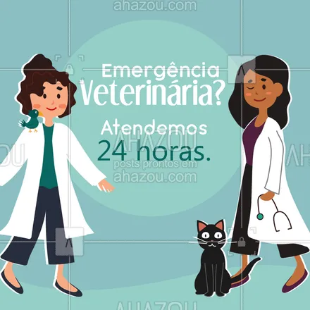 posts, legendas e frases de veterinário para whatsapp, instagram e facebook: Precisou de ajuda na madrugada? Estamos abertos 24 horas. 🐾#comunicado #funcionamento #AhazouPet #horário #clinicaveterinaria #veterinaria